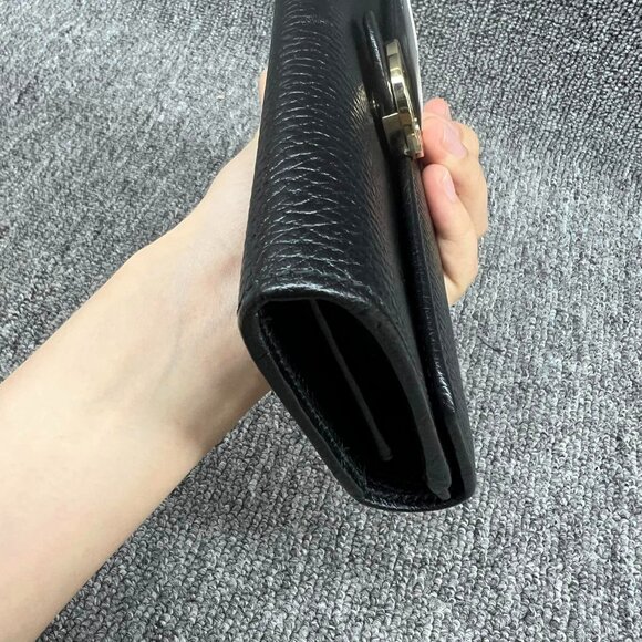 100% Authentic Gucci Soho Interlocking Leather Wallet - Picture 6 of 16